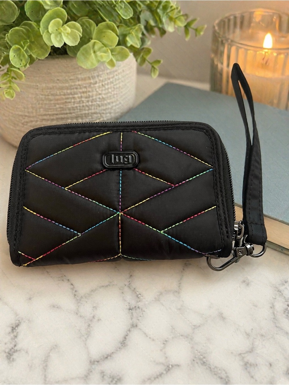 Lug Rodeo - Black with Rainbow Stitch